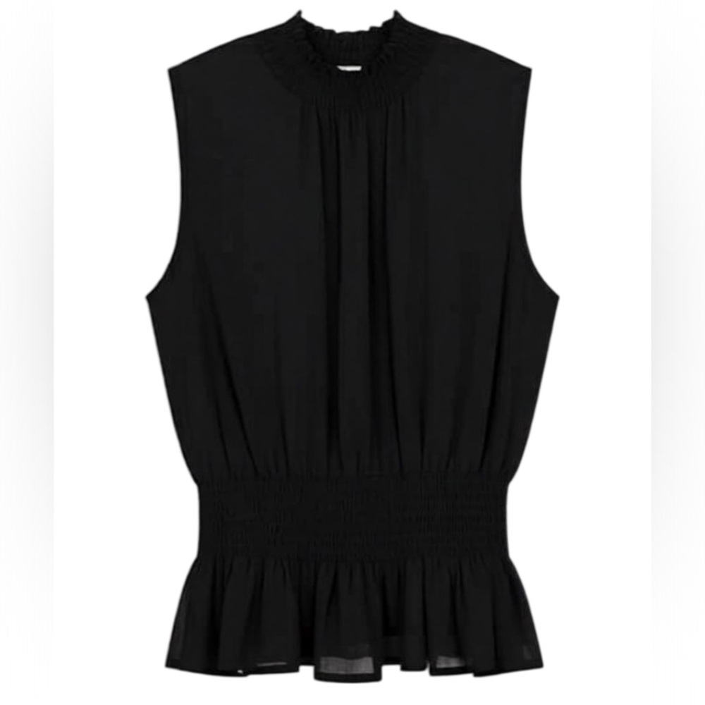 Japna Black Sleeveless Blouse